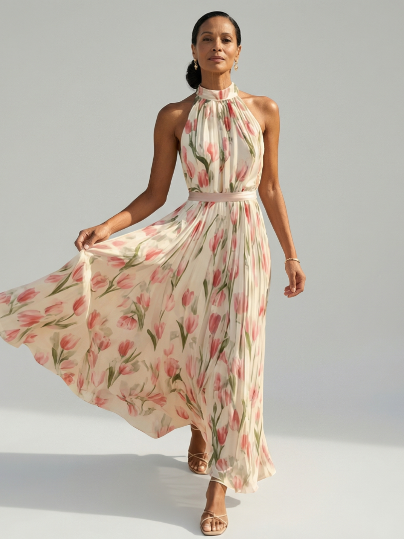 Damen Midikleid mit floralen Mustern in Mehrfarbig Jully