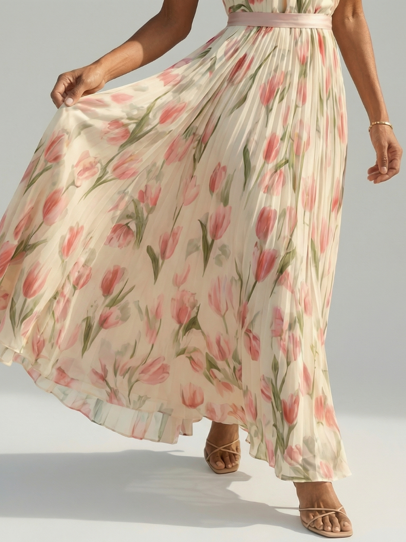 Damen Midikleid mit floralen Mustern in Mehrfarbig Jully