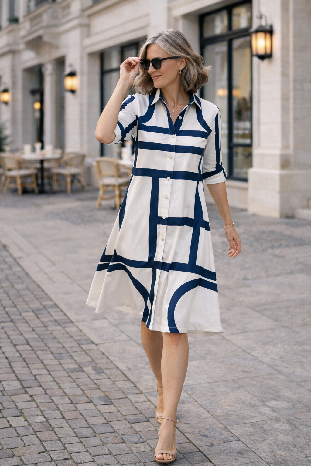 Damen Midikleid mit minimalistischer Silhouette Jully