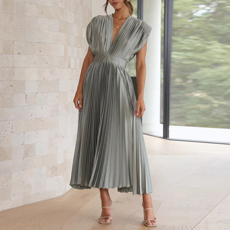Damen Midikleid mit tiefem V-Ausschnitt Jully