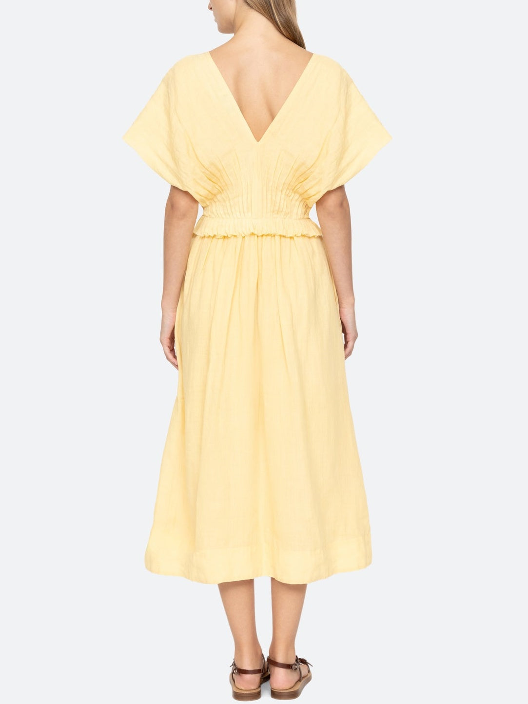 Damen Midikleid mit übergroßen Ärmeln Jully