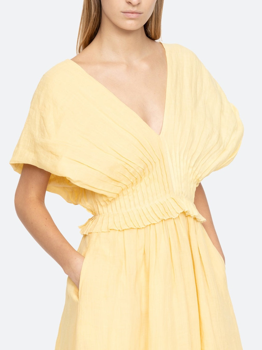 Damen Midikleid mit übergroßen Ärmeln Jully