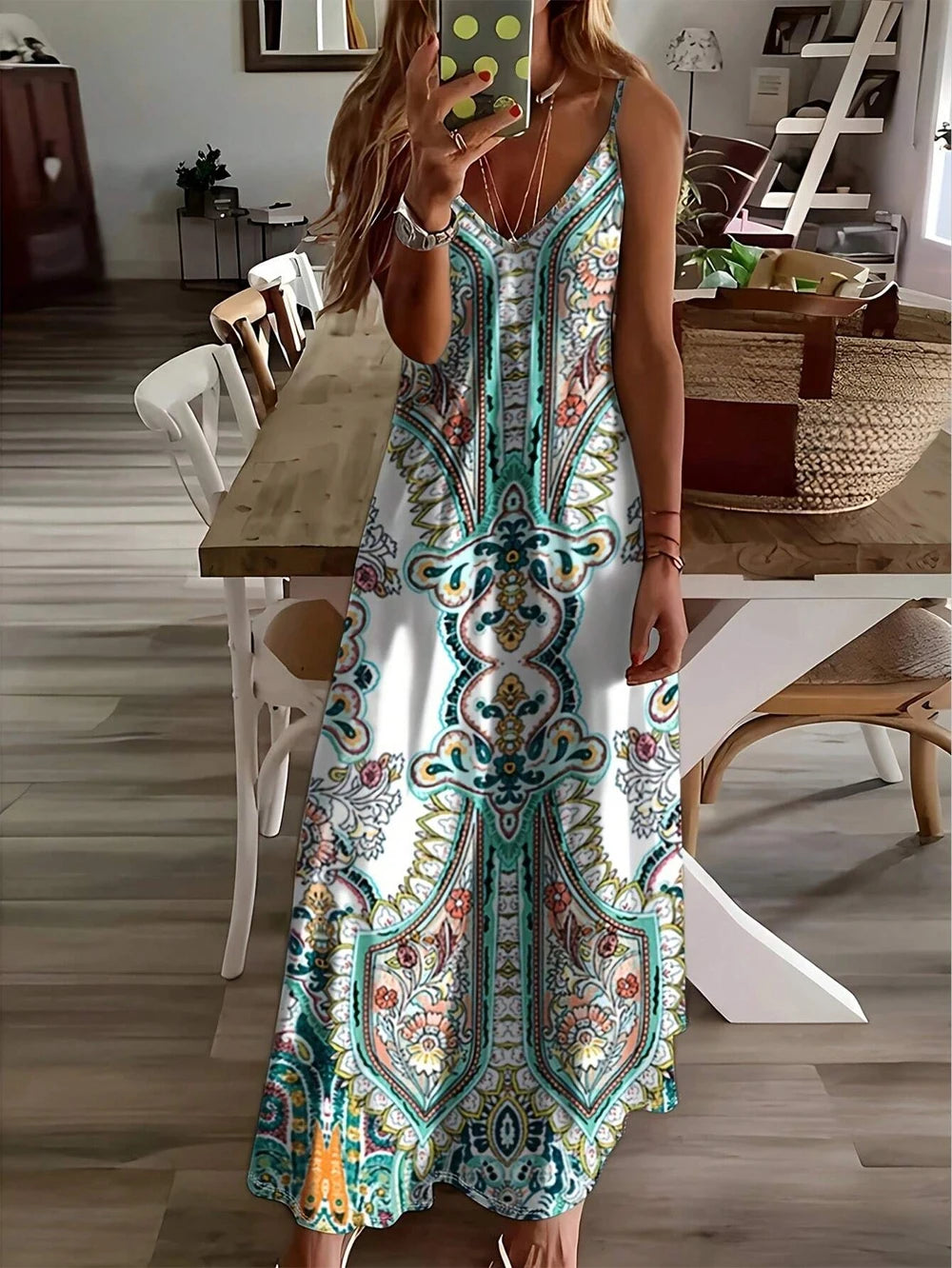 Damen Neckholder-Kleid mit Blumendruck Jully