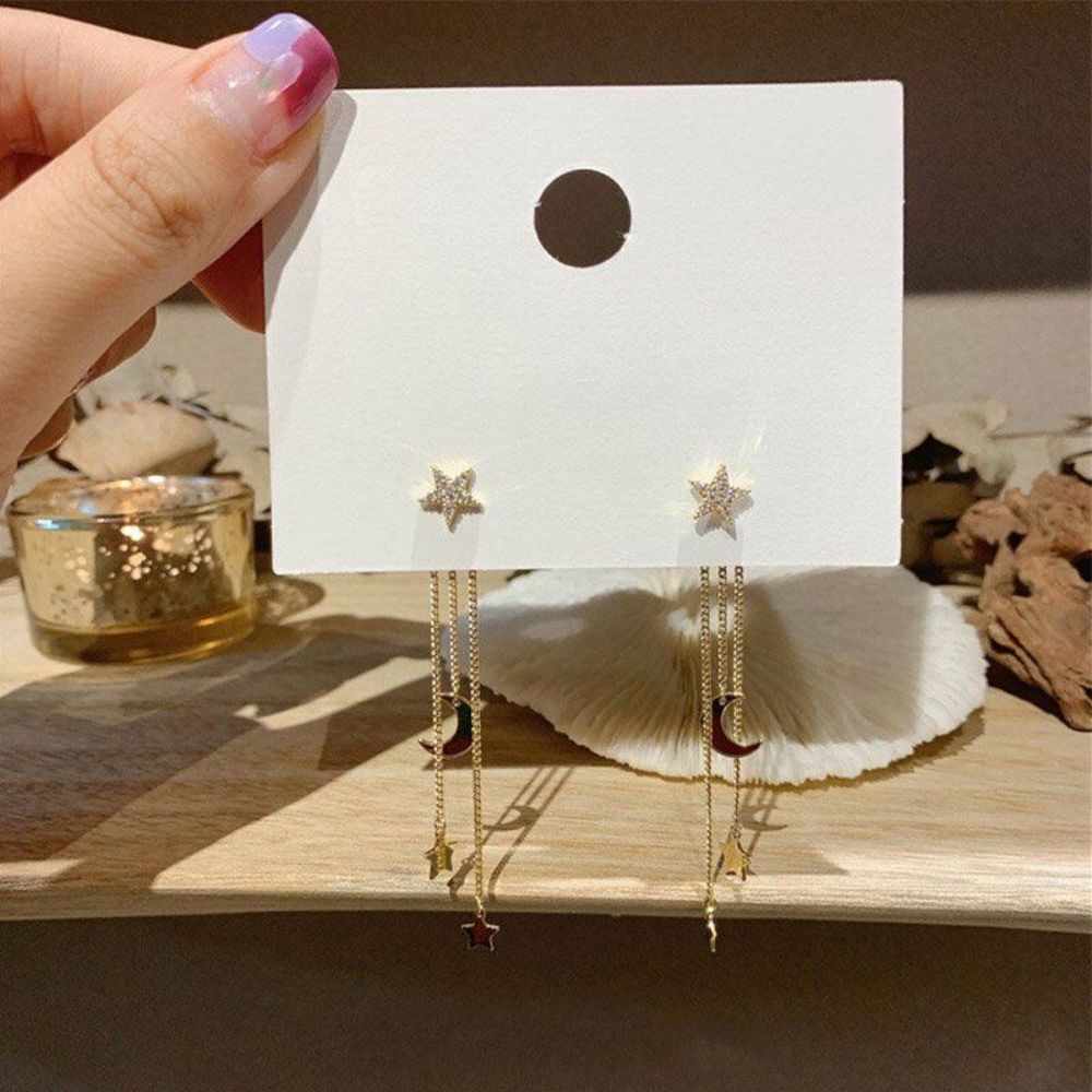 Damen Ohringe mit Mond- und Sternendesign Jully