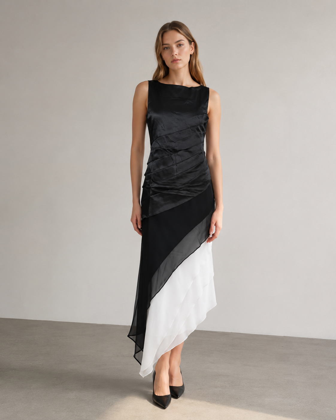Damen Ombre-Kleid mit mehrlagigem Design Jully