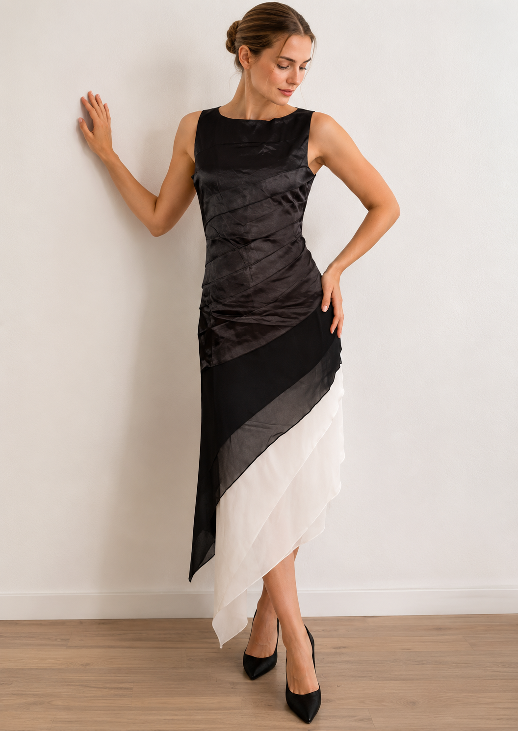 Damen Ombre-Kleid mit mehrlagigem Design Jully