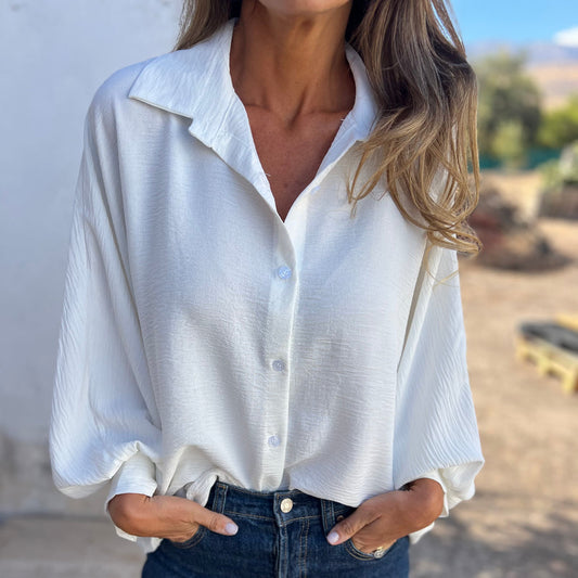 Damen Oversize-Bluse aus Samt mit leicht taillierter Passform Jully