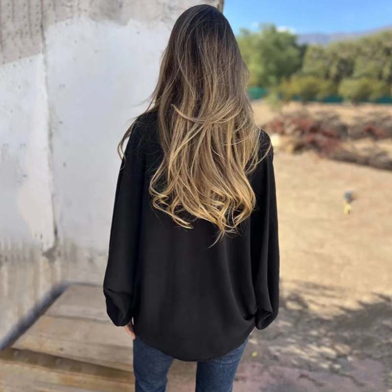 Damen Oversize-Bluse aus Samt mit leicht taillierter Passform Jully