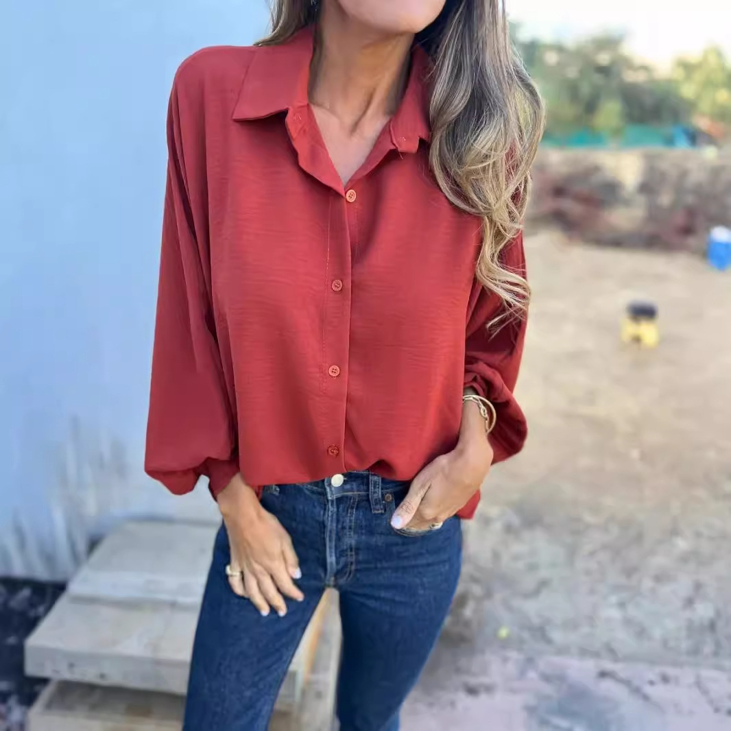 Damen Oversize-Bluse aus Samt mit leicht taillierter Passform Jully
