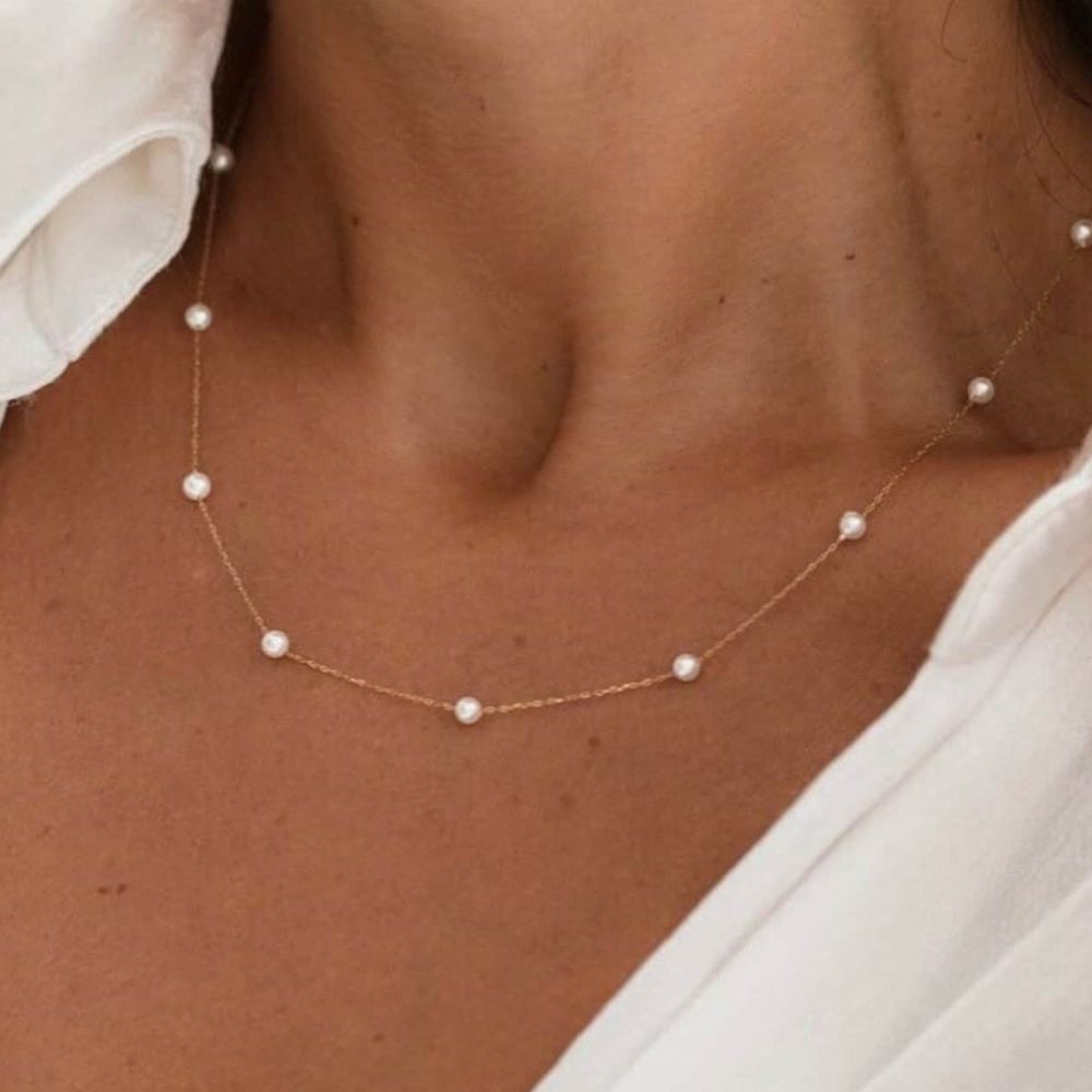 Damen Perlenkette mit zarter Eleganz Jully