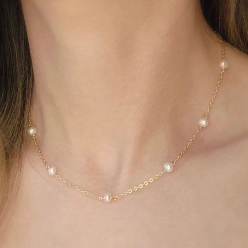 Damen Perlenkette mit zarter Eleganz Jully