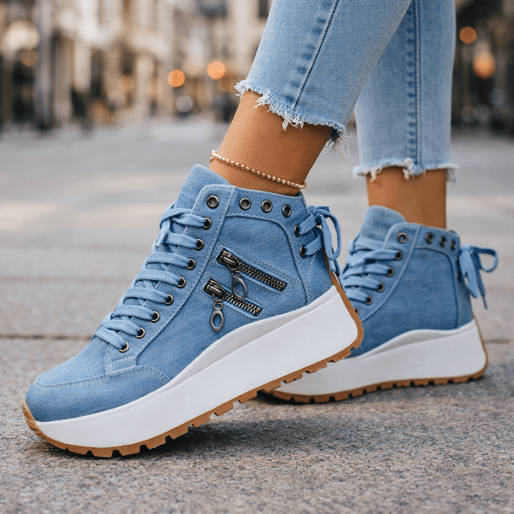 Damen Plateau-Sneaker mit gepolsterter Sohle Jully