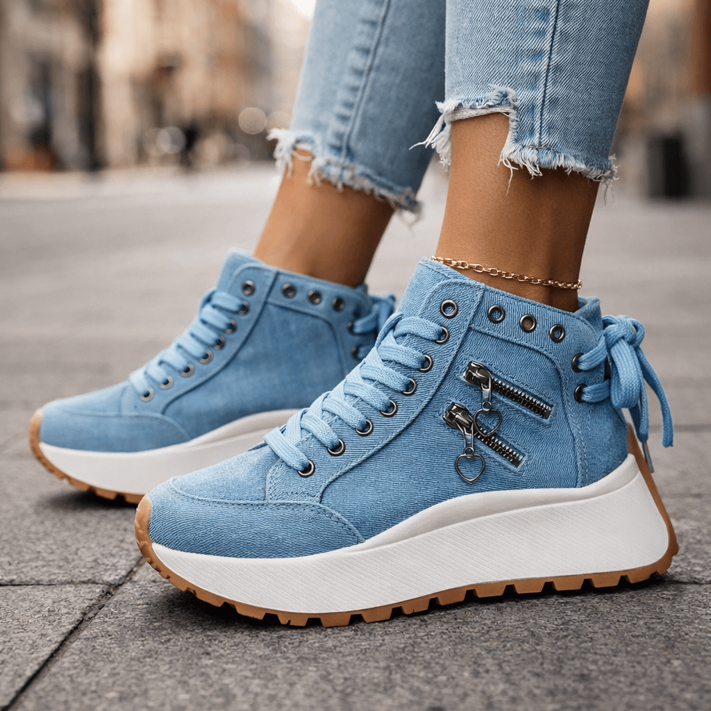Damen Plateau-Sneaker mit gepolsterter Sohle Jully