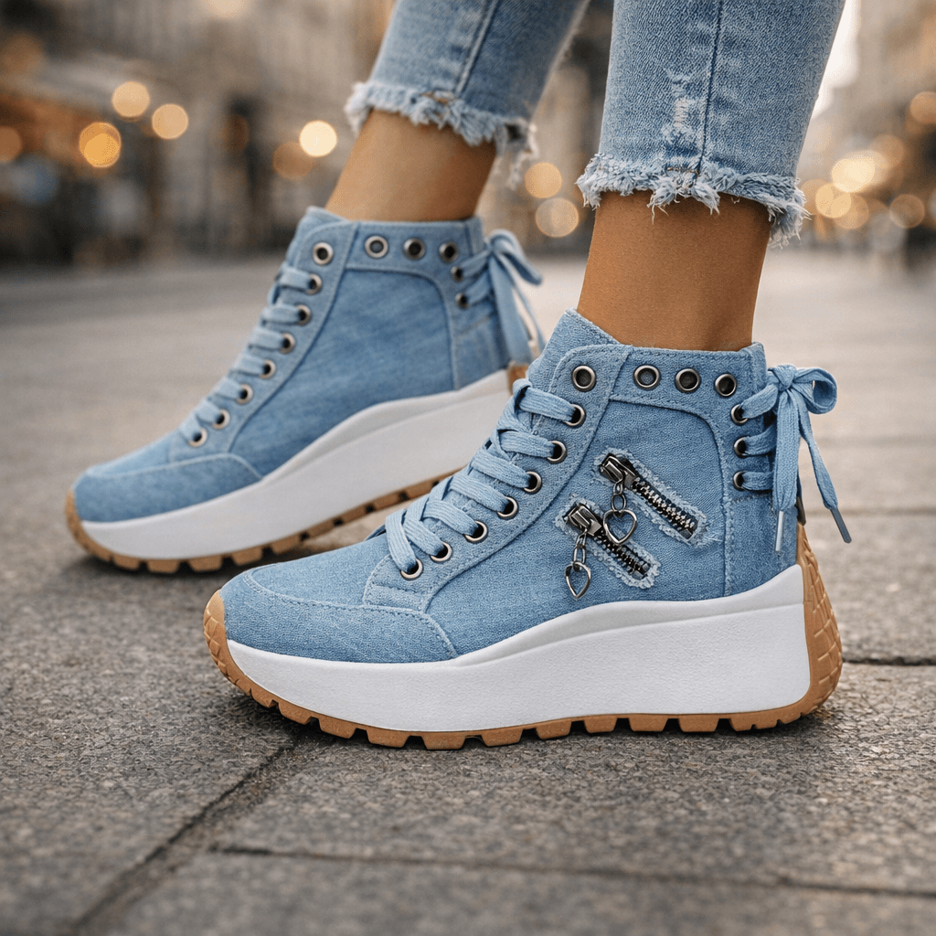 Damen Plateau-Sneaker mit gepolsterter Sohle Jully