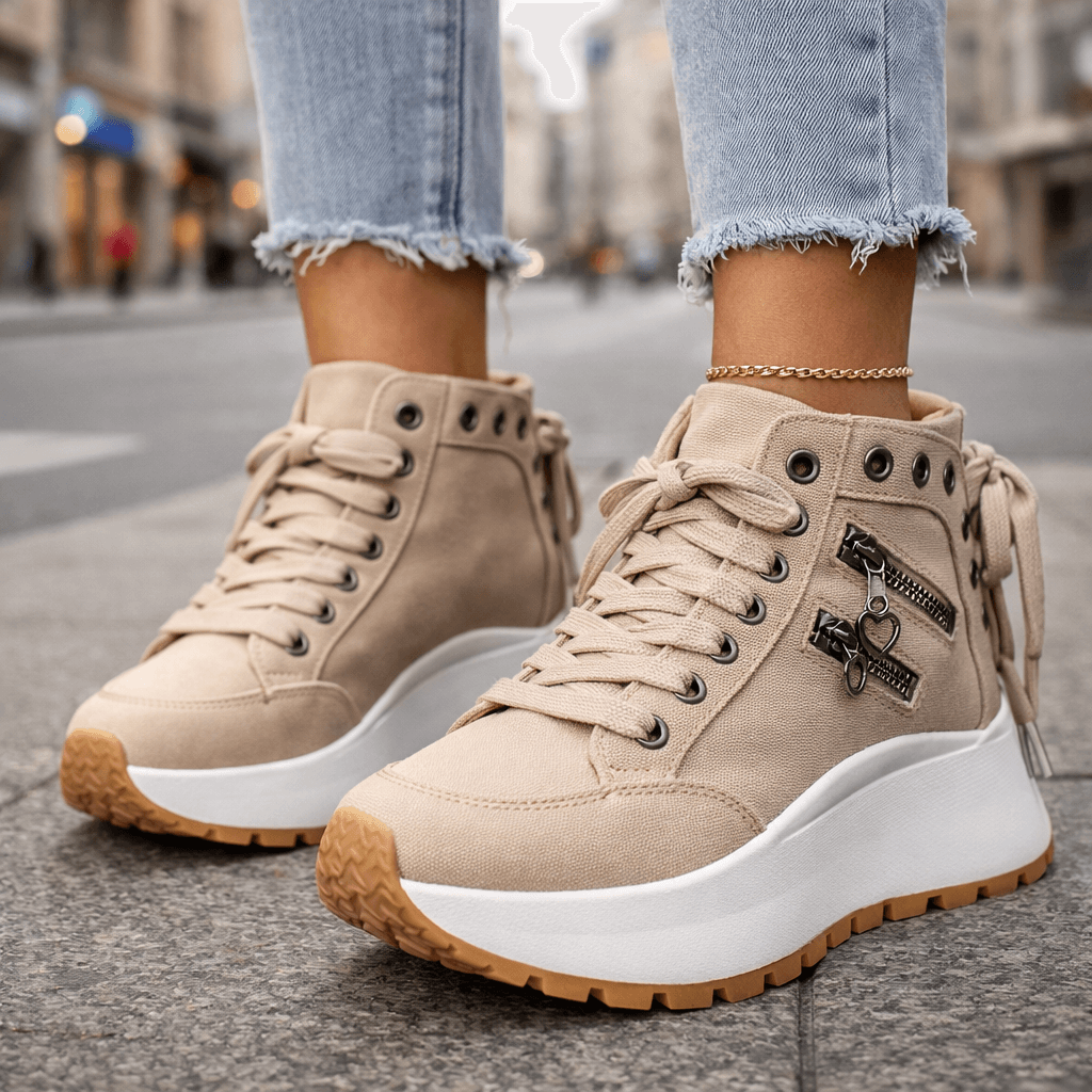 Damen Plateau-Sneaker mit gepolsterter Sohle Jully