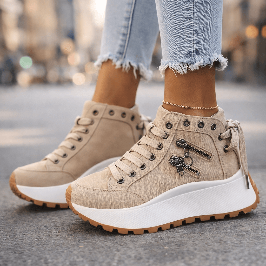 Damen Plateau-Sneaker mit gepolsterter Sohle Jully