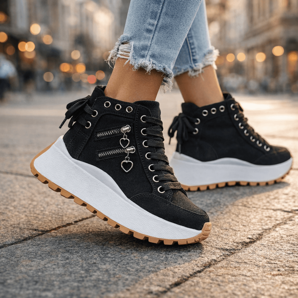 Damen Plateau-Sneaker mit gepolsterter Sohle Jully