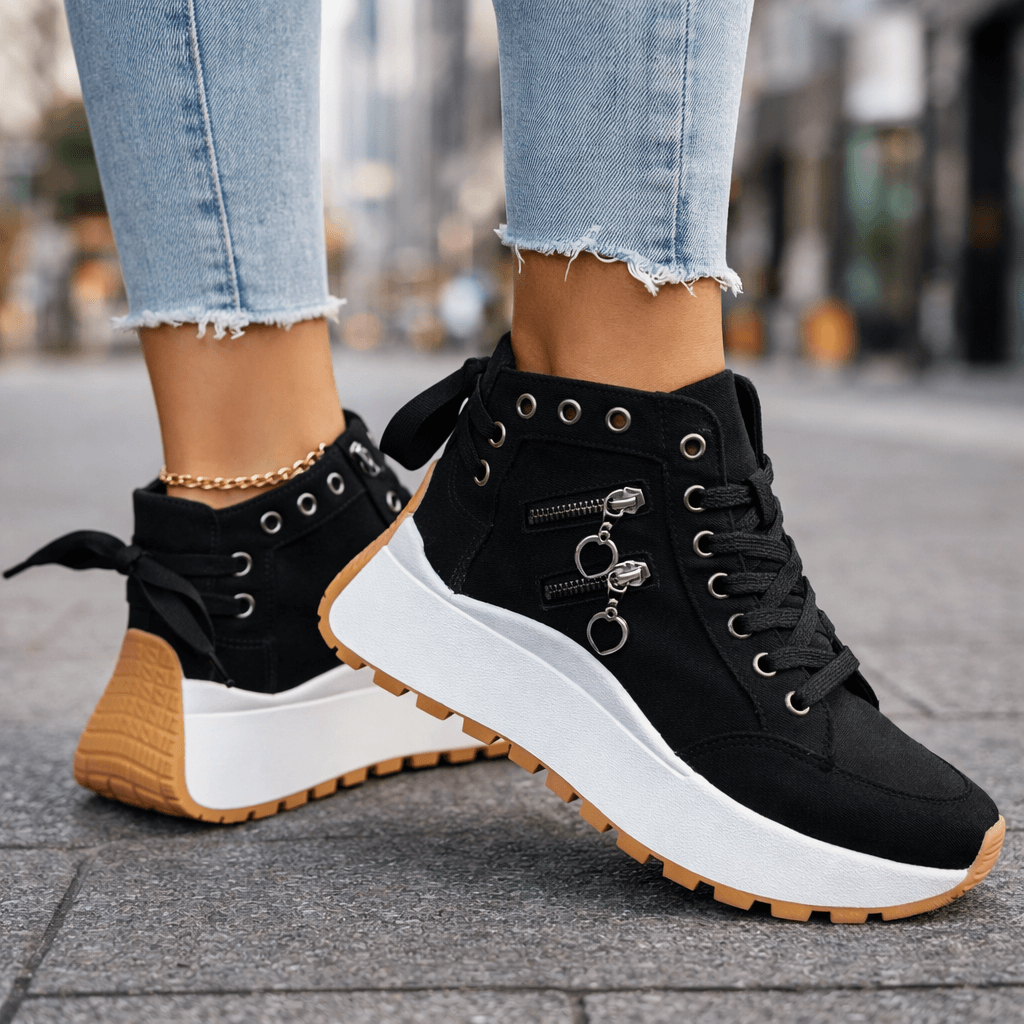 Damen Plateau-Sneaker mit gepolsterter Sohle Jully