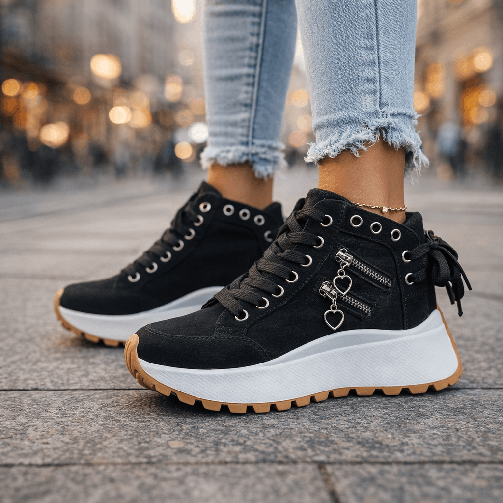 Damen Plateau-Sneaker mit gepolsterter Sohle Jully