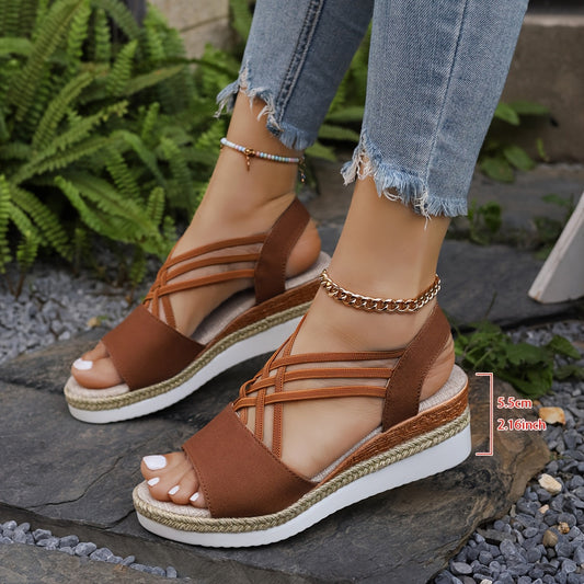 Damen Plateau-Wedges mit gepolsterter Innensohle Jully