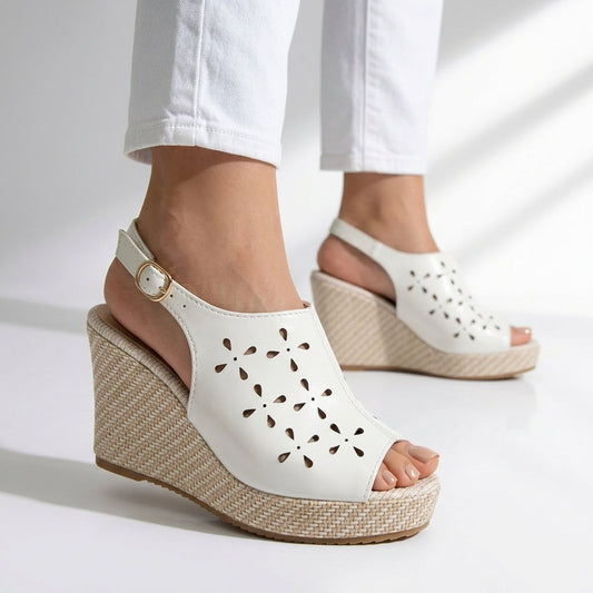 Damen Plateau Sandalen mit gepolstertem Fußbett Jully