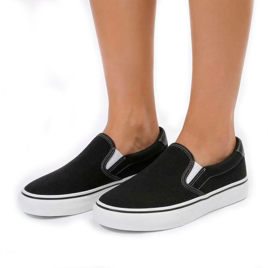 Damen Plateau Sneaker aus Canvas mit Slip-On Design Jully
