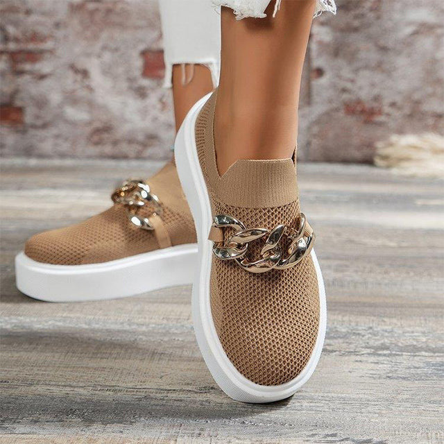 Damen Plateauschuhe aus atmungsaktivem Mesh Jully