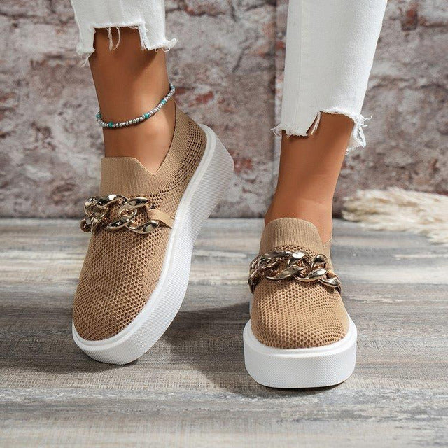 Damen Plateauschuhe aus atmungsaktivem Mesh Jully