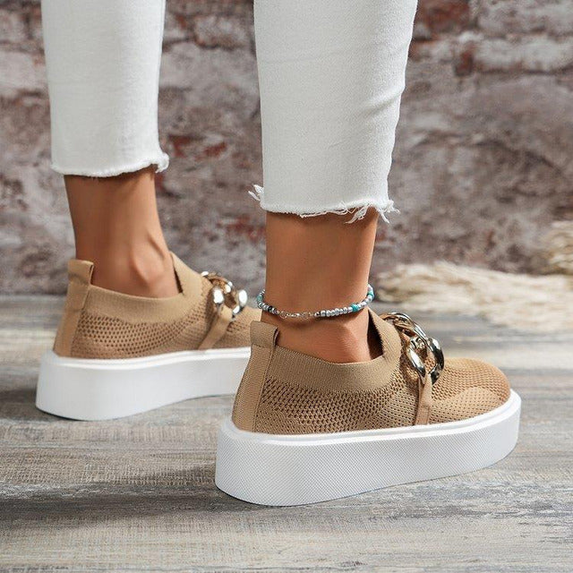 Damen Plateauschuhe aus atmungsaktivem Mesh Jully