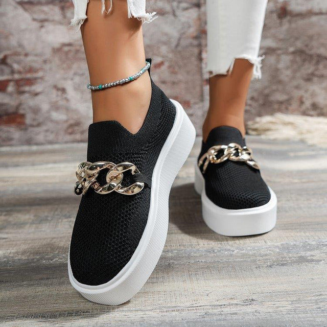 Damen Plateauschuhe aus atmungsaktivem Mesh Jully