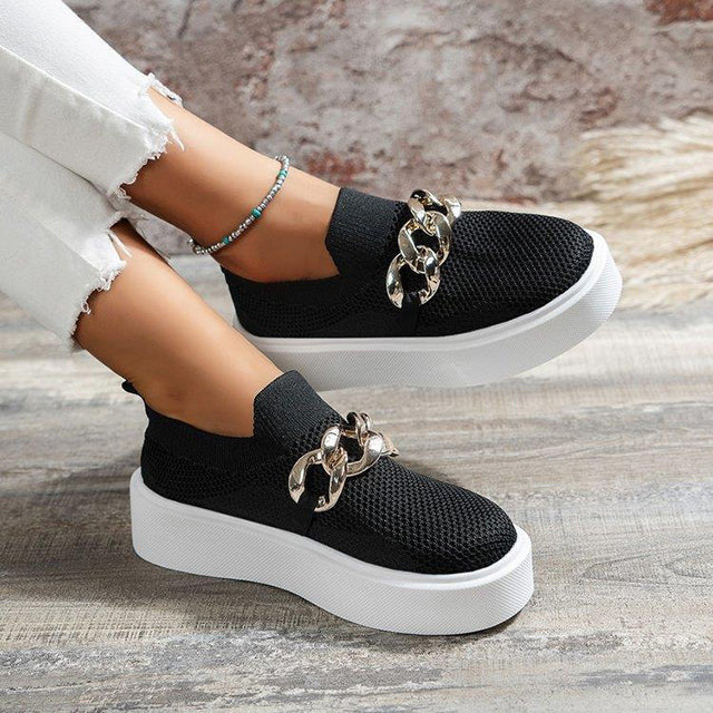 Damen Plateauschuhe aus atmungsaktivem Mesh Jully