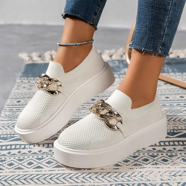 Damen Plateauschuhe aus atmungsaktivem Mesh Jully