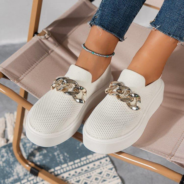 Damen Plateauschuhe aus atmungsaktivem Mesh Jully