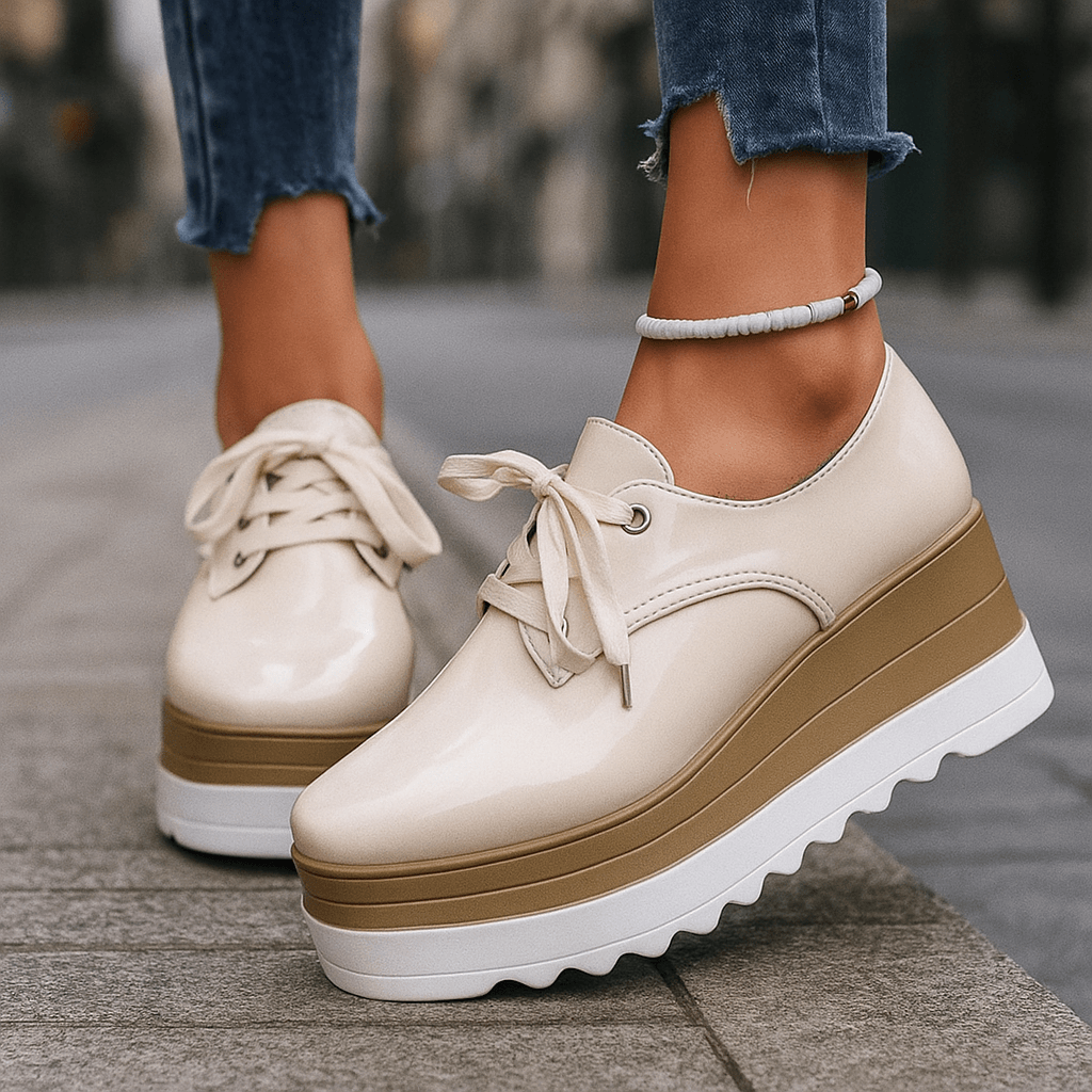 Damen Plateauschuhe mit stoßdämpfender Sohle Jully