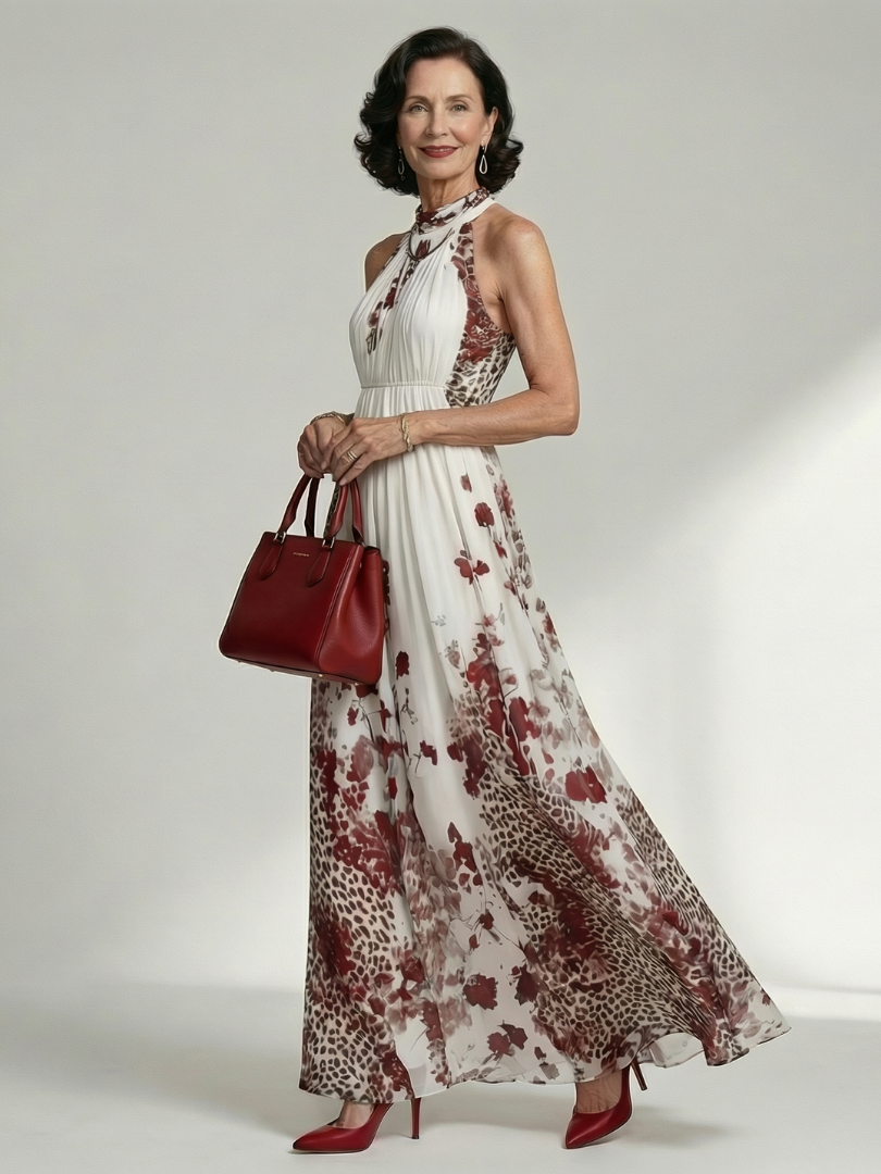 Damen Plissee-Maxikleid mit schmeichelndem Schnitt Jully