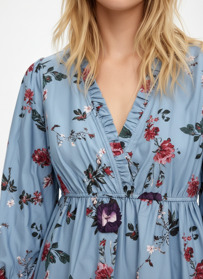 Damen Plissiertes Kleid mit langen Ärmeln in Schwarz Jully