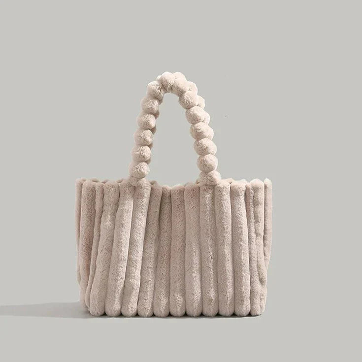 Damen Plüsch-Handtasche mit mehreren Fächern Jully