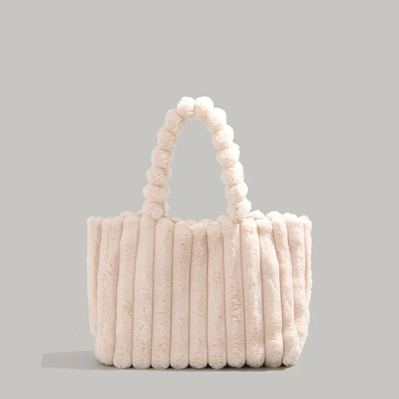 Damen Plüsch-Handtasche mit mehreren Fächern Jully