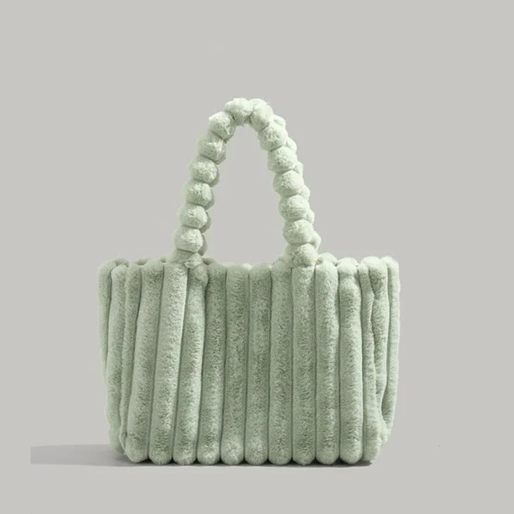 Damen Plüsch-Handtasche mit mehreren Fächern Jully