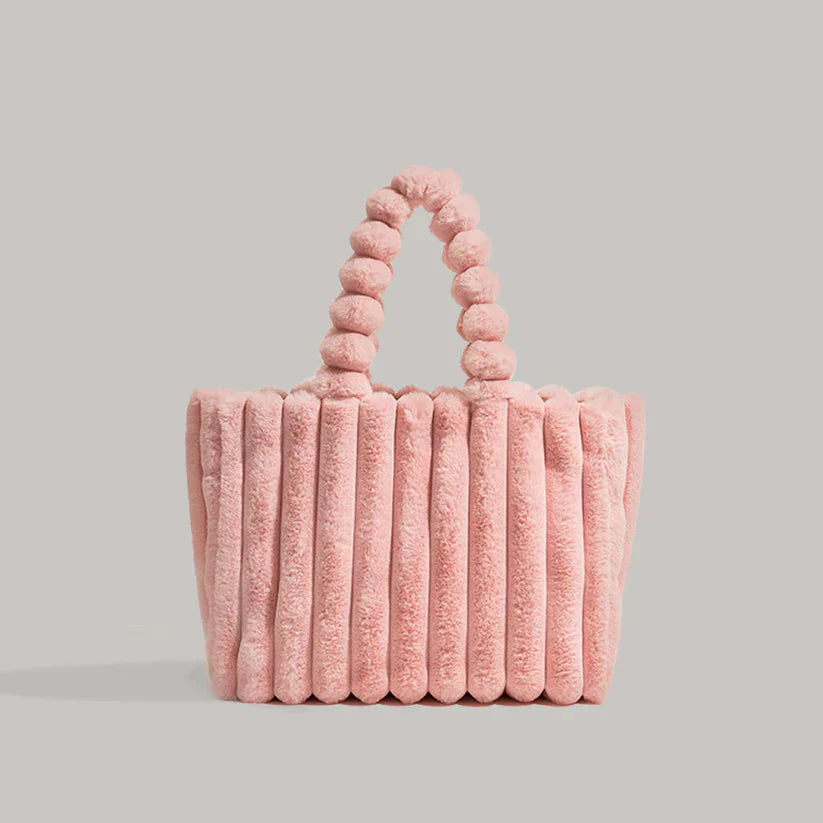 Damen Plüsch-Handtasche mit mehreren Fächern Jully