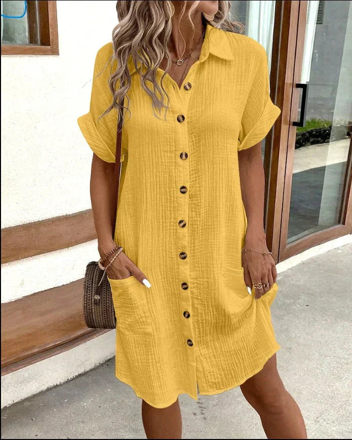 Damen Polokleid mit lässigem Schnitt aus Baumwolle Jully