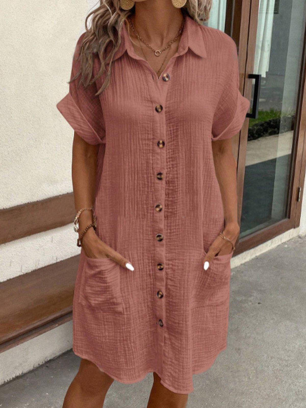 Damen Polokleid mit lässigem Schnitt aus Baumwolle Jully
