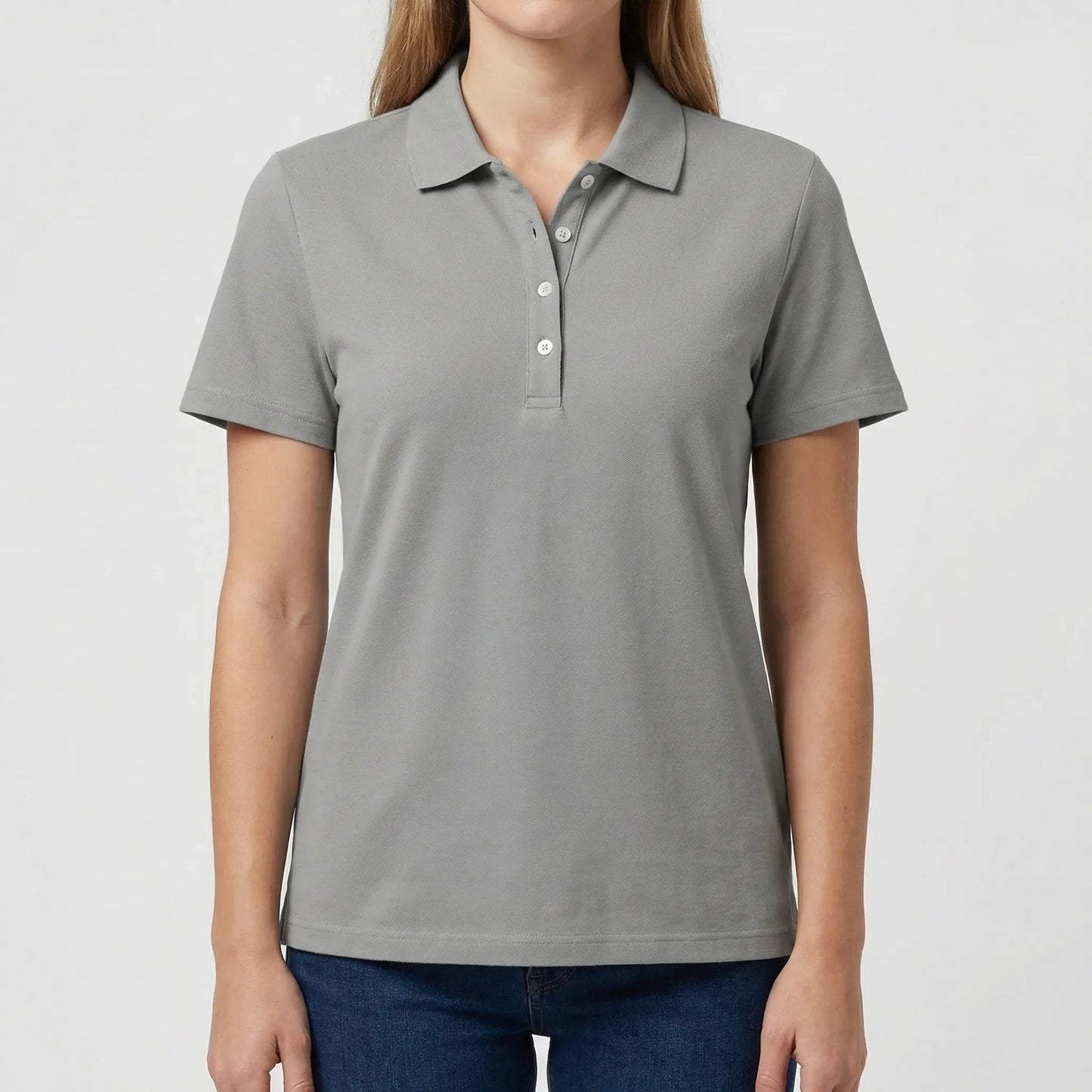 Damen Poloshirt mit lockerem Schnitt und klassischem Kragen Jully