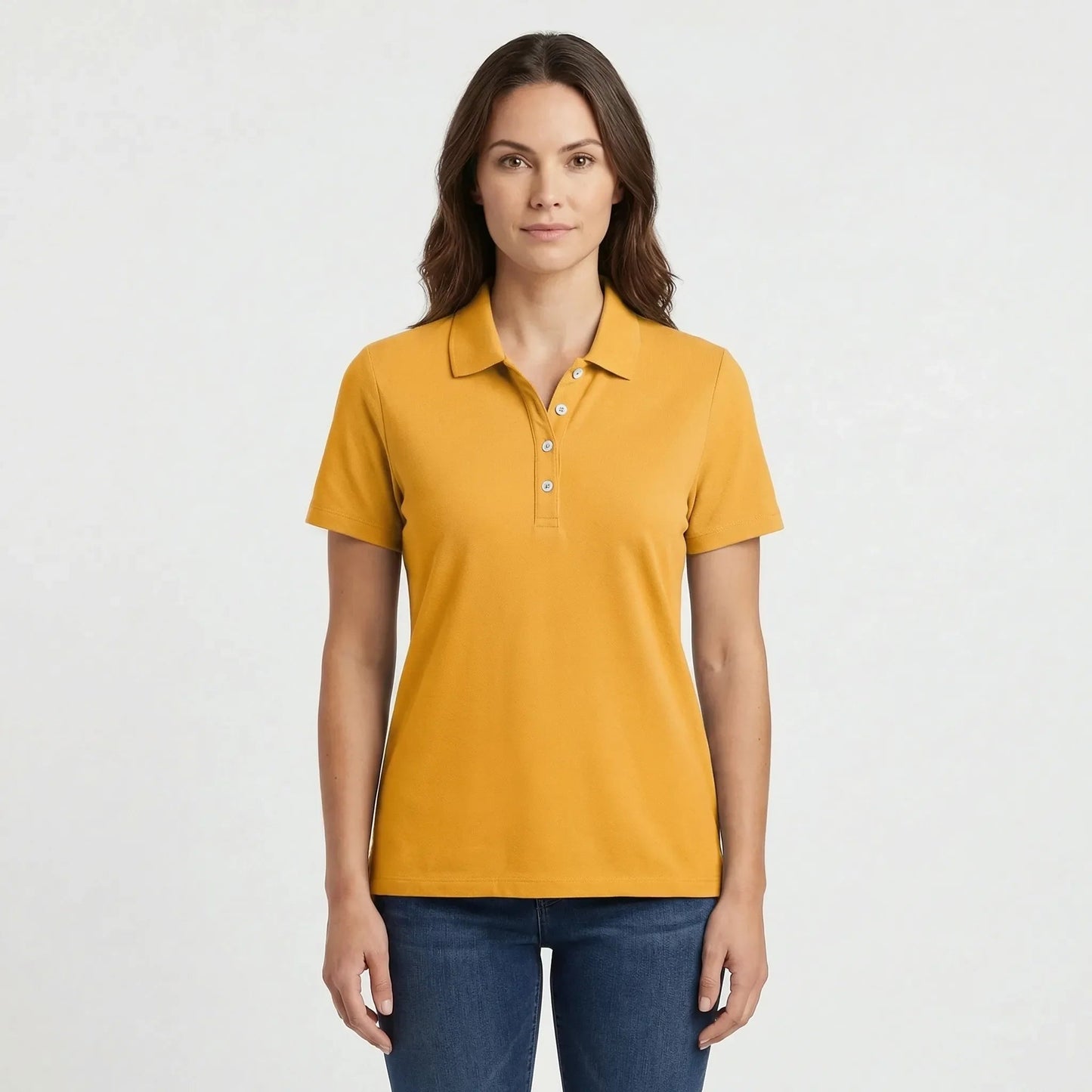 Damen Poloshirt mit lockerem Schnitt und klassischem Kragen Jully
