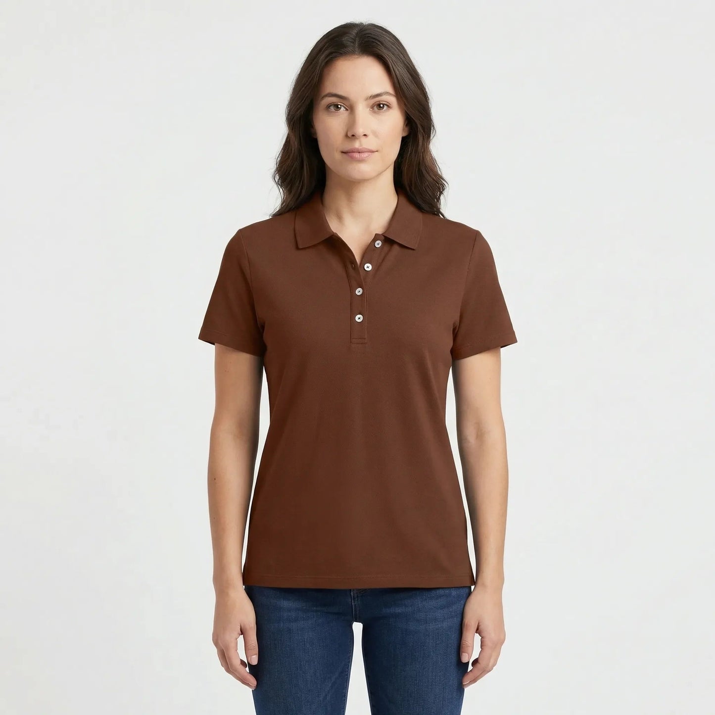 Damen Poloshirt mit lockerem Schnitt und klassischem Kragen Jully