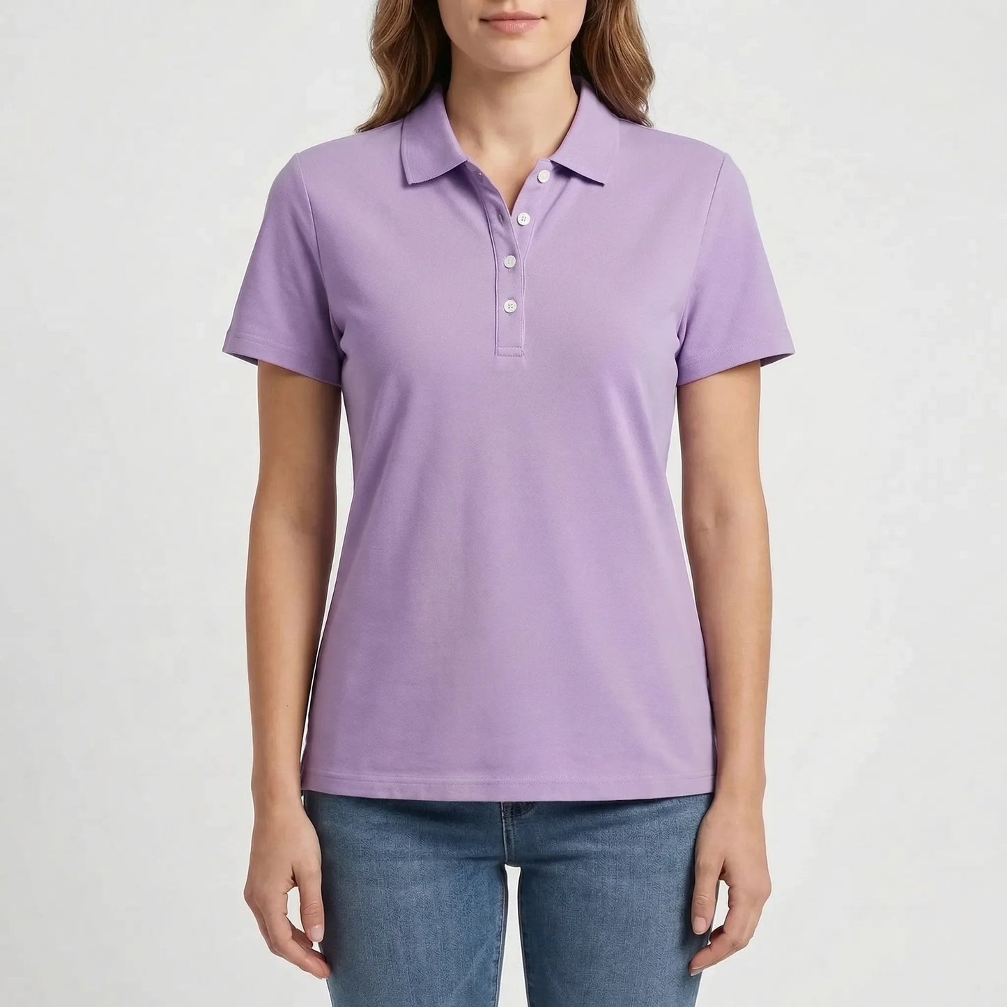 Damen Poloshirt mit lockerem Schnitt und klassischem Kragen Jully