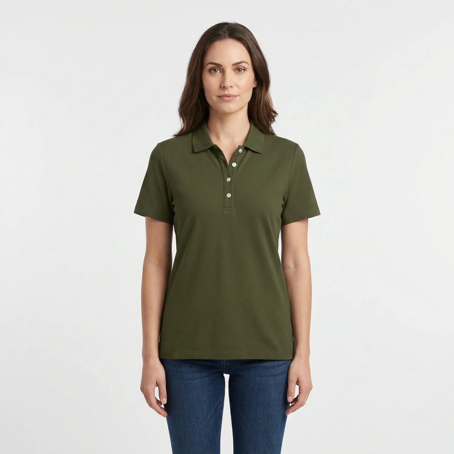 Damen Poloshirt mit lockerem Schnitt und klassischem Kragen Jully