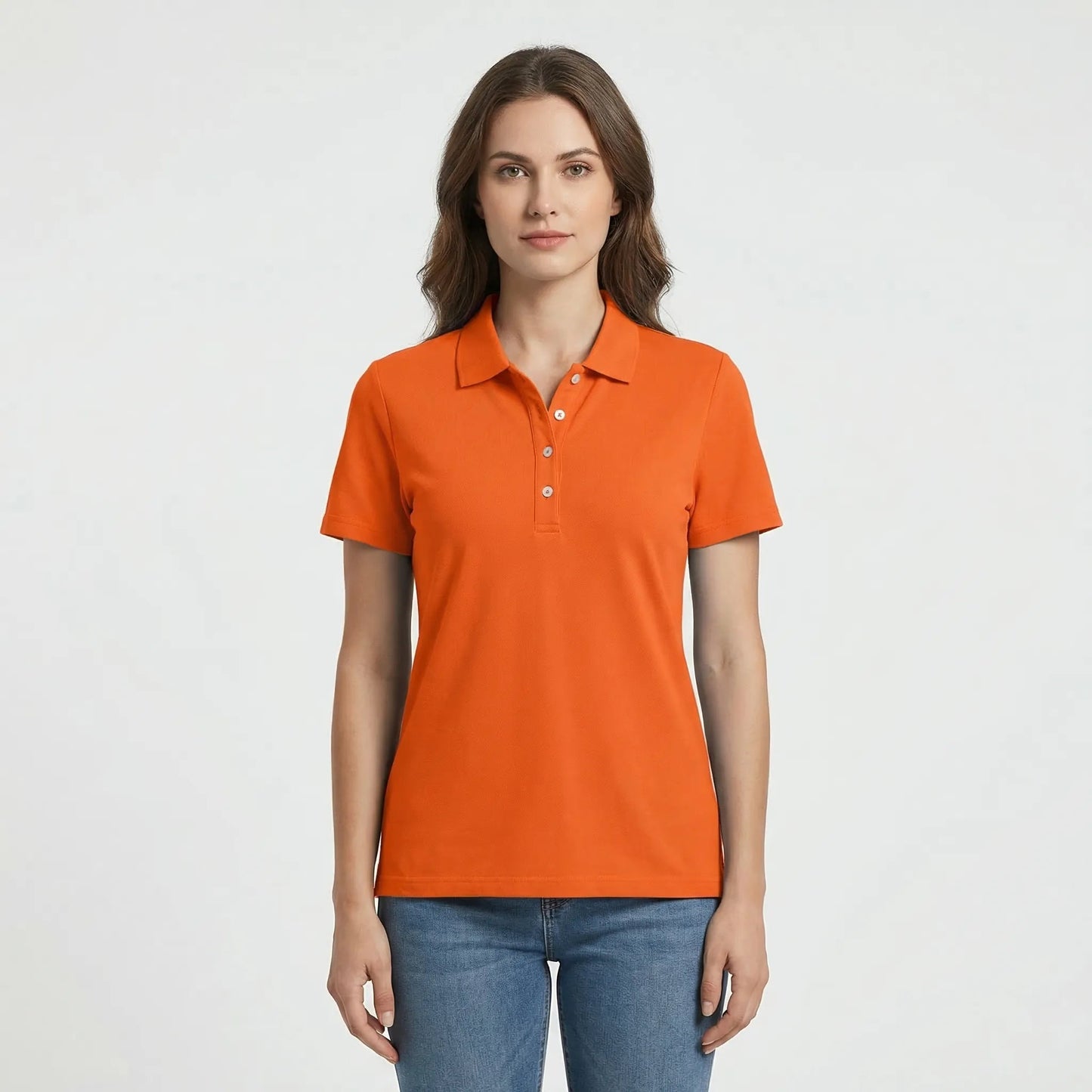 Damen Poloshirt mit lockerem Schnitt und klassischem Kragen Jully