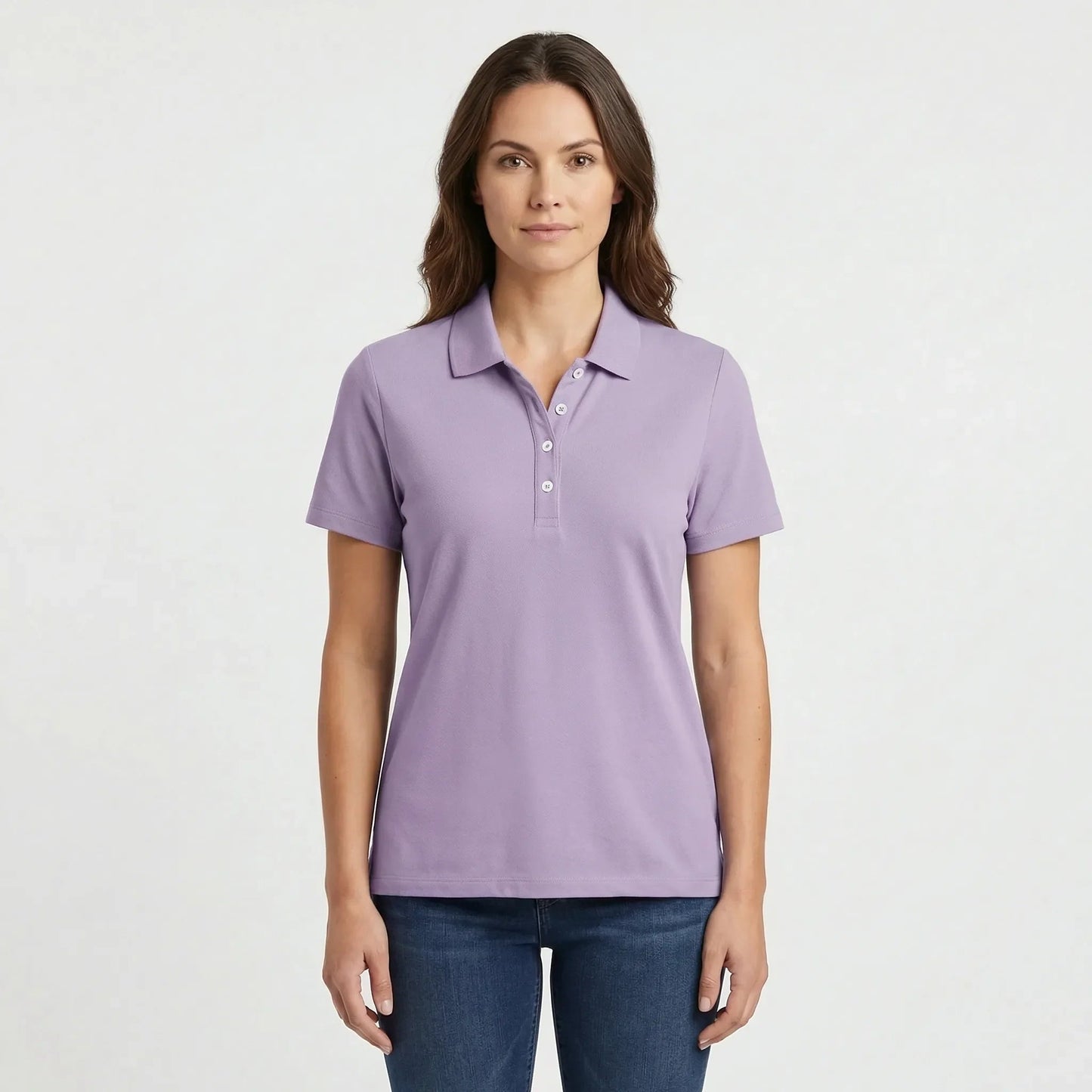 Damen Poloshirt mit lockerem Schnitt und klassischem Kragen Jully