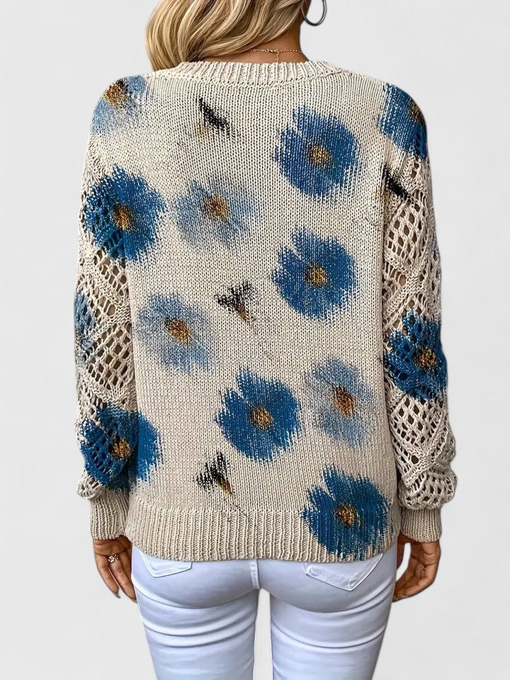 Damen Pullover aus Baumwolle mit V-Ausschnitt Jully
